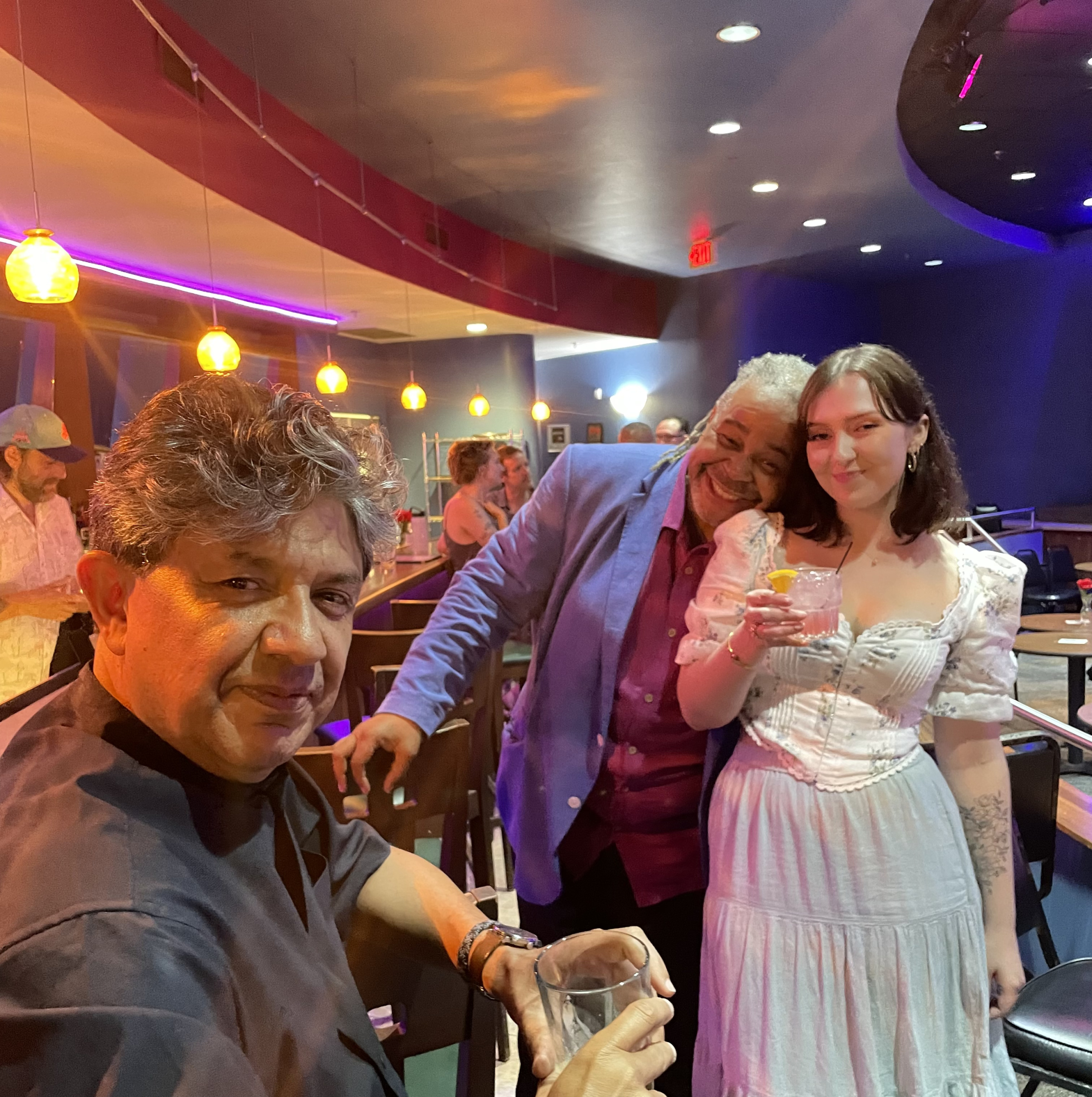 Virginia, Silvano Monasterios, and Eric Kennedy at the Bop Stop in Cleveland Virginia, Silvano Monasterios, and Eric Kennedy at the Bop Stop in Cleveland