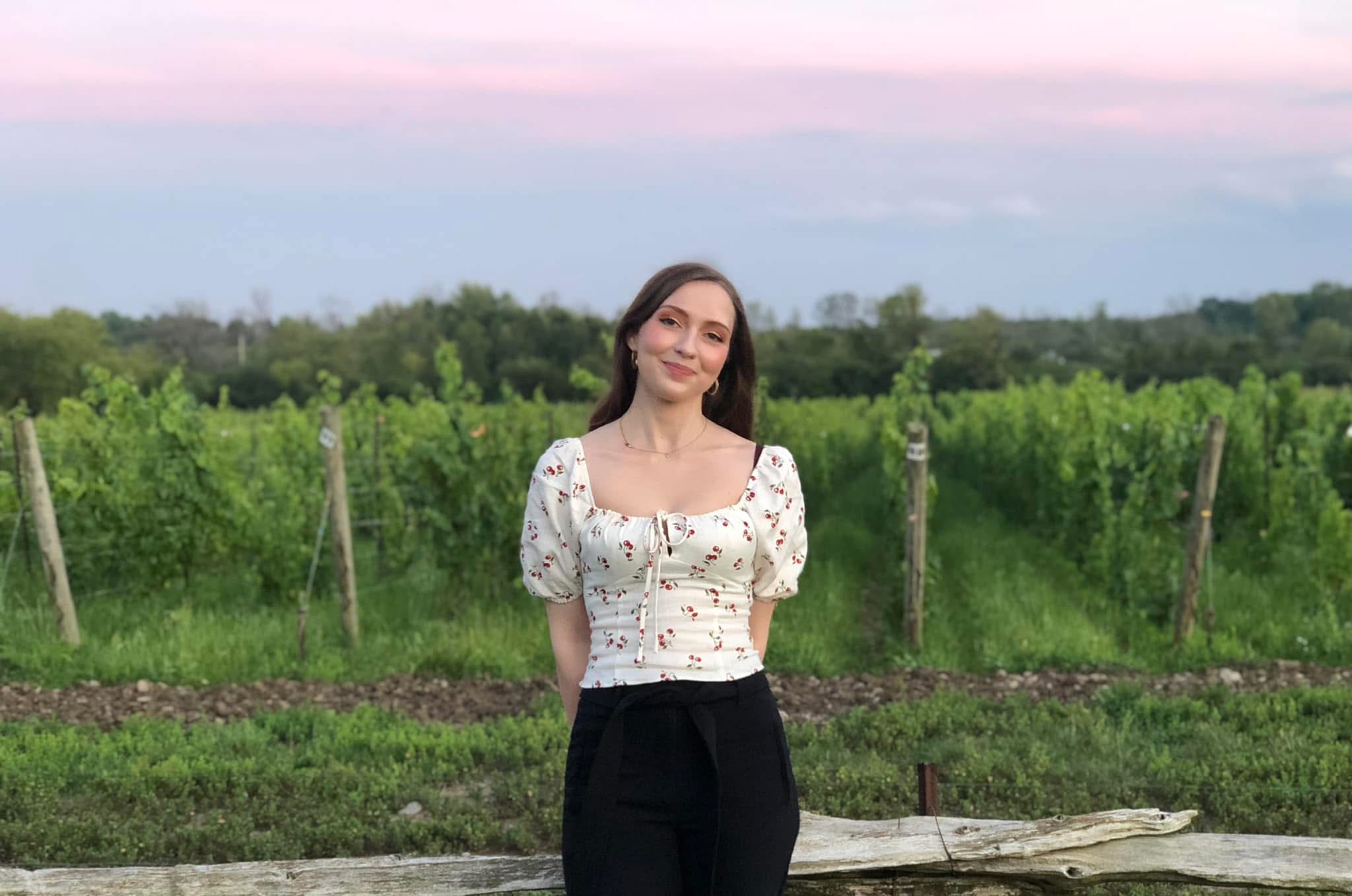 Virginia at Closson Chase Vineyards in Hillier Virginia at Closson Chase Vineyards in Hillier